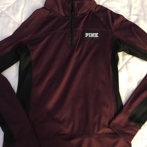 Pink Long sleeve quarter zip